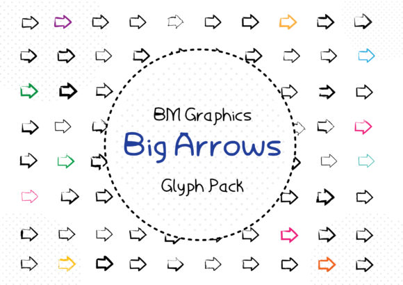 BM Graphics - Big Arrows: A Versatile Dingbats Font