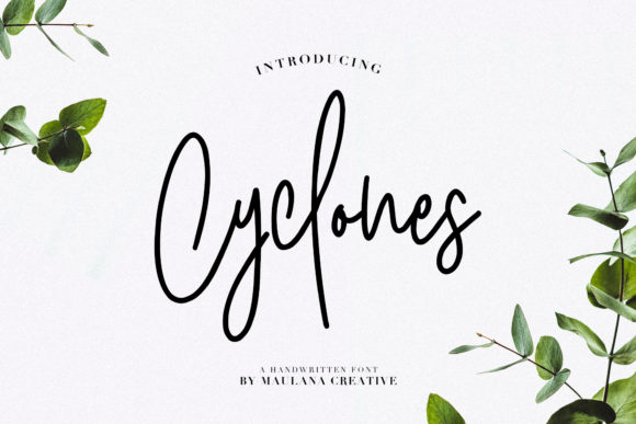 Cyclones: A Friendly and Modern Script Font for Crafters