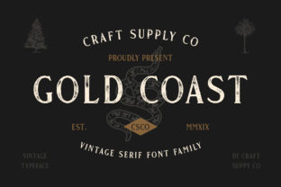 Gold Coast: A Vintage Serif Font for Makers