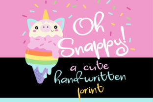 Oh Snappy: A Playful Script Handwritten Font for Crafters